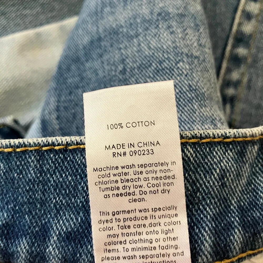 PACSUN Los Angeles High rise straight Blue 2 tones Jeans Size 25 - Picture 6 of 12